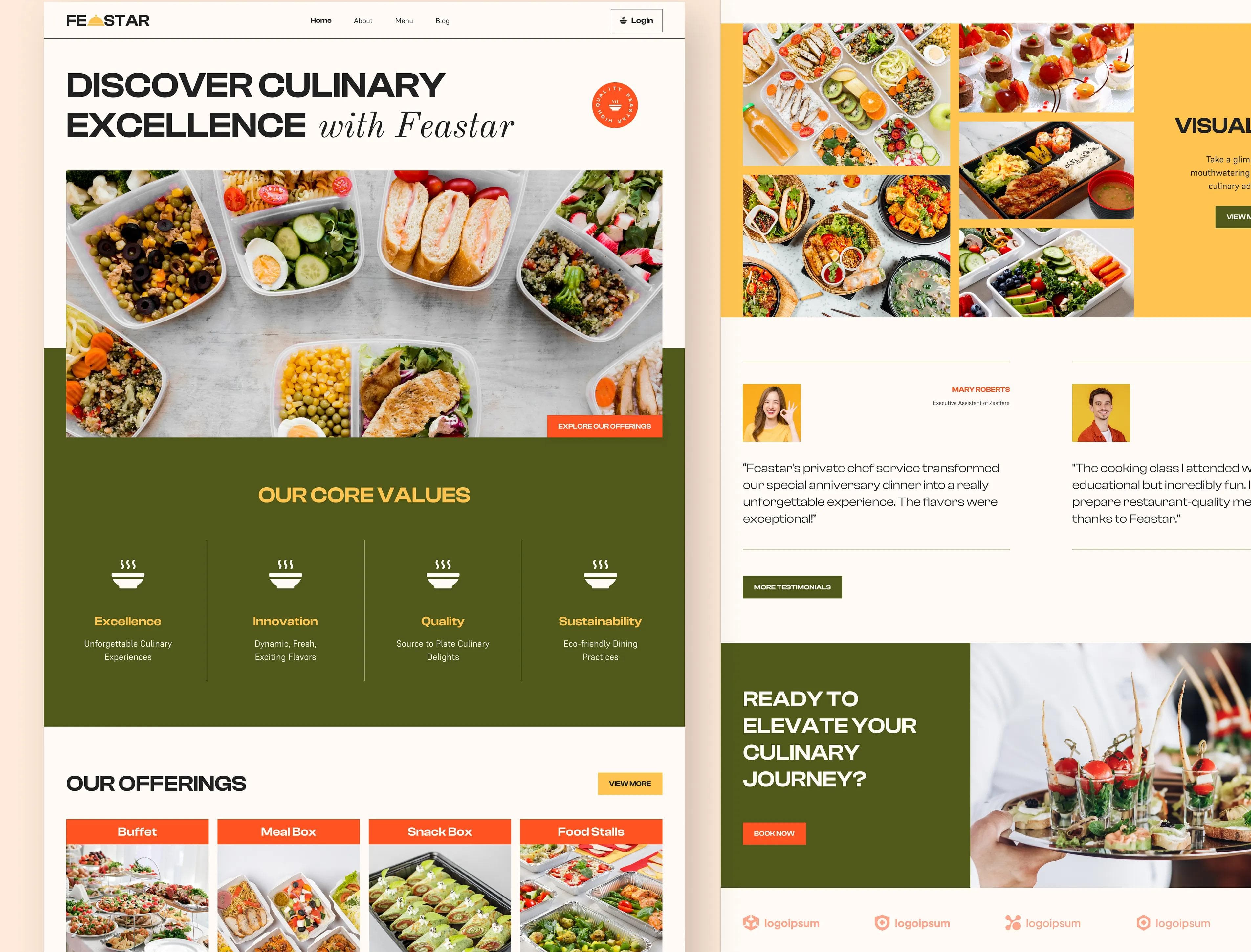 Website Catering & Event Service - Food Service
